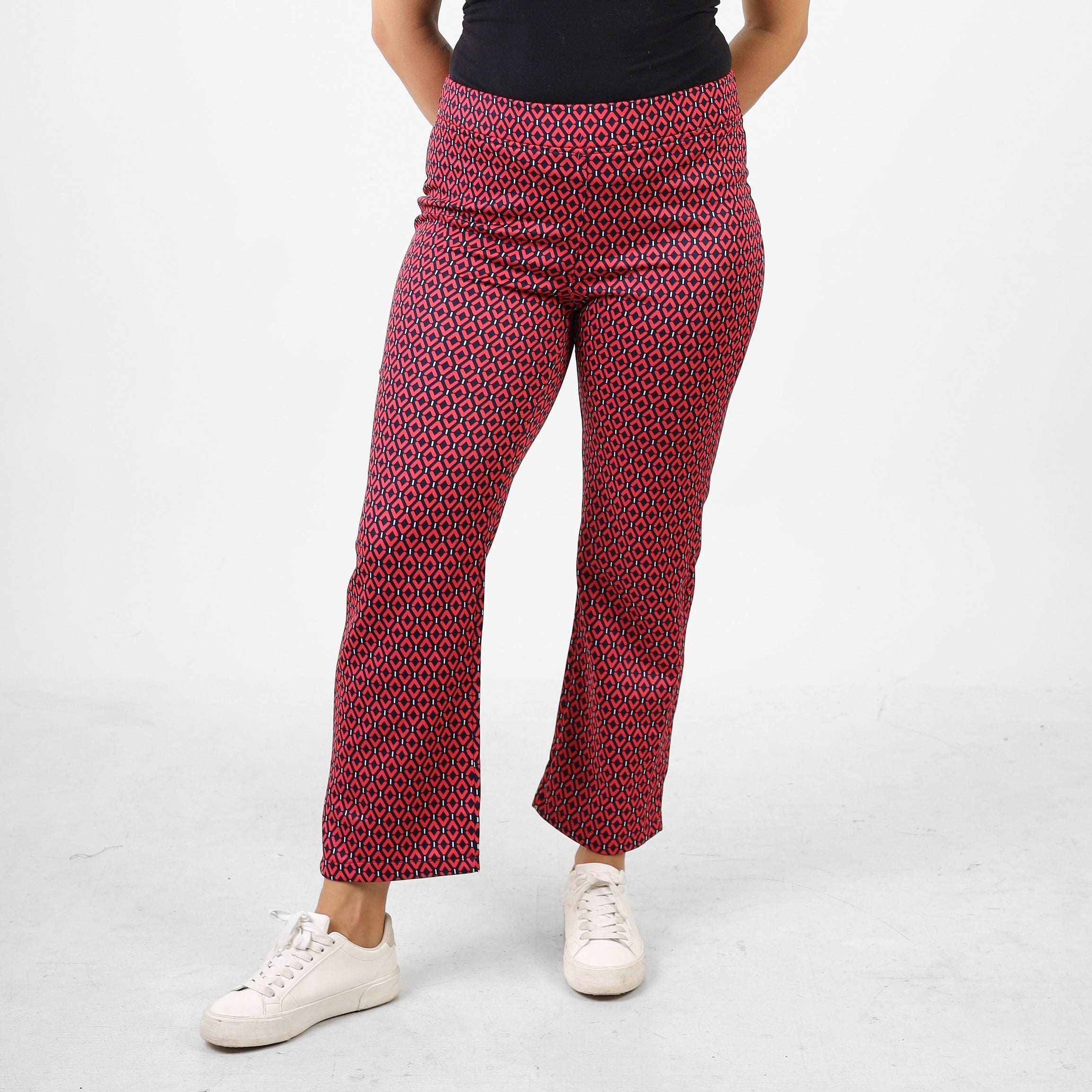 La Reine Printed Geo Legging Pants Red