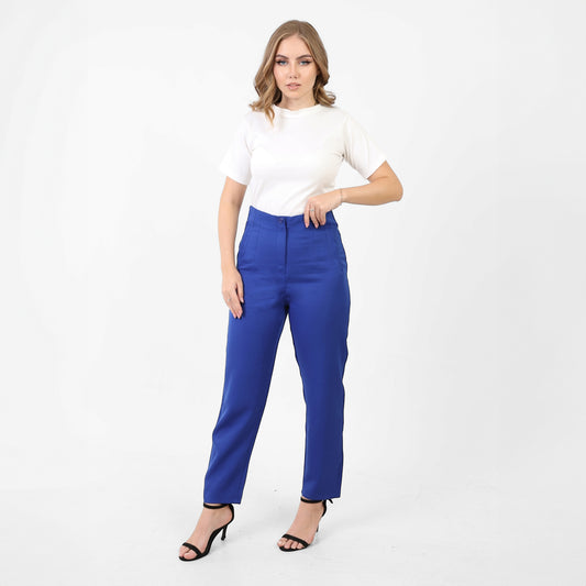 La Reine Classic Narrow Leg Royal Blue Pants