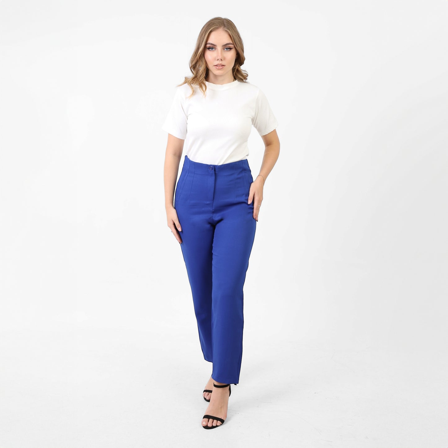 La Reine Classic Narrow Leg Royal Blue Pants