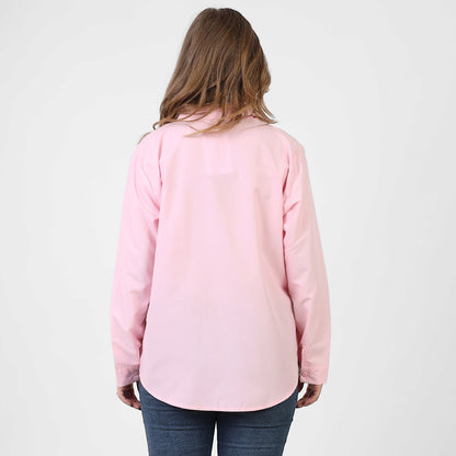 La Reine Oversize Rose Long Sleeve Open Front Button Shirt