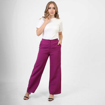 La Reine Cropped Wide Pants Purple