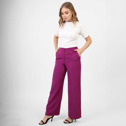 La Reine Cropped Wide Pants Purple