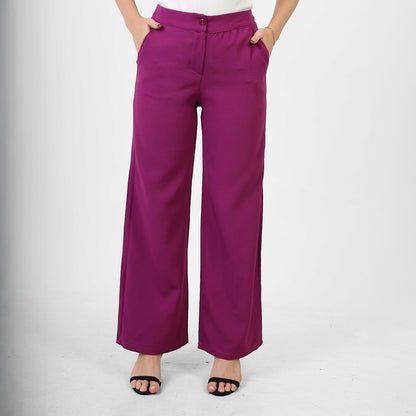 La Reine Cropped Wide Pants Purple