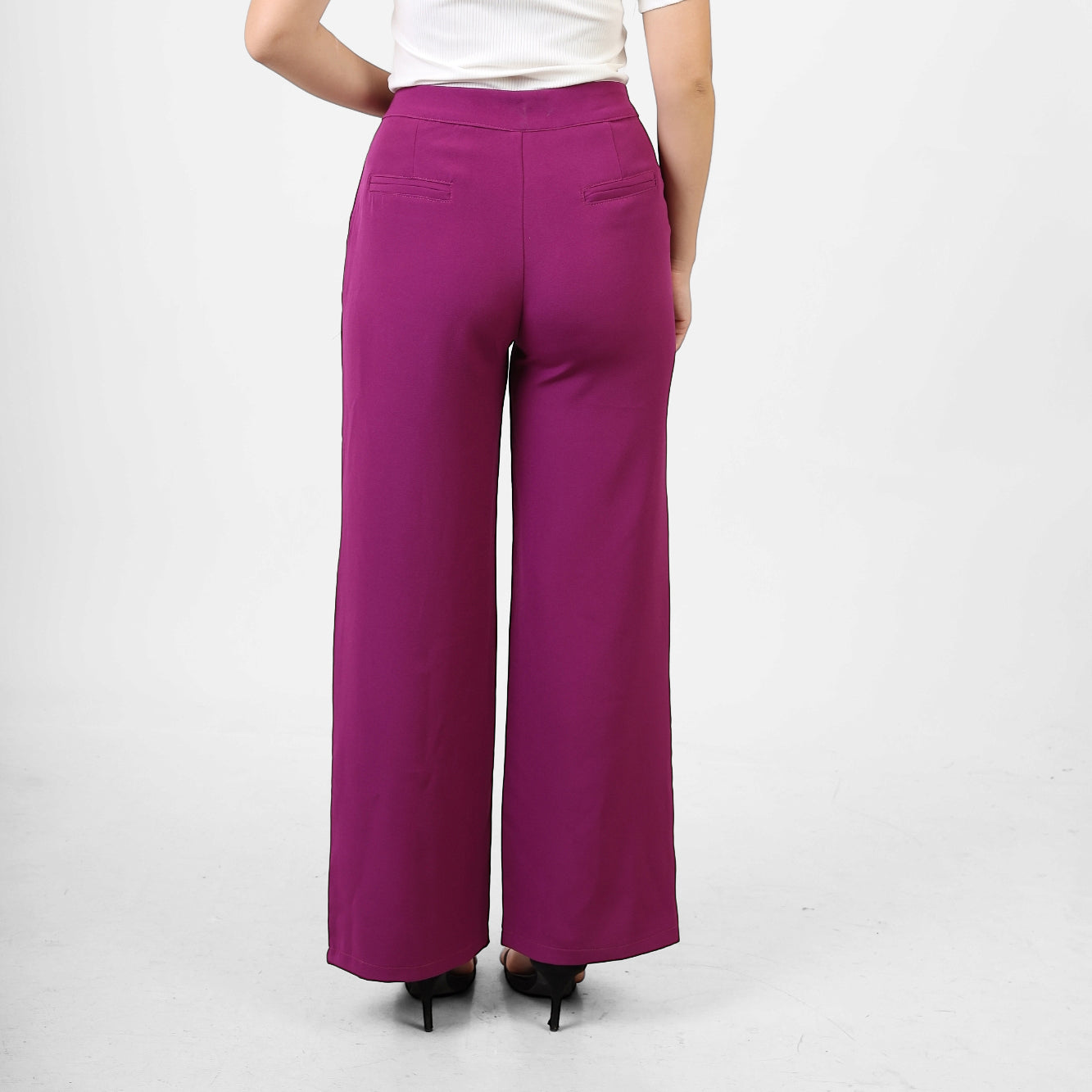 La Reine Cropped Wide Pants Purple