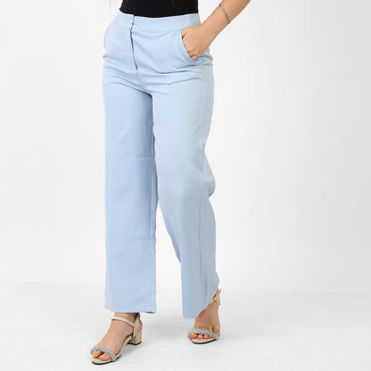 La Reine Classic Straight Leg Baby Blue Pants