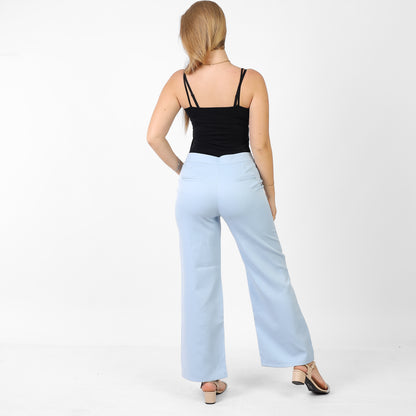 La Reine Classic Straight Leg Baby Blue Pants