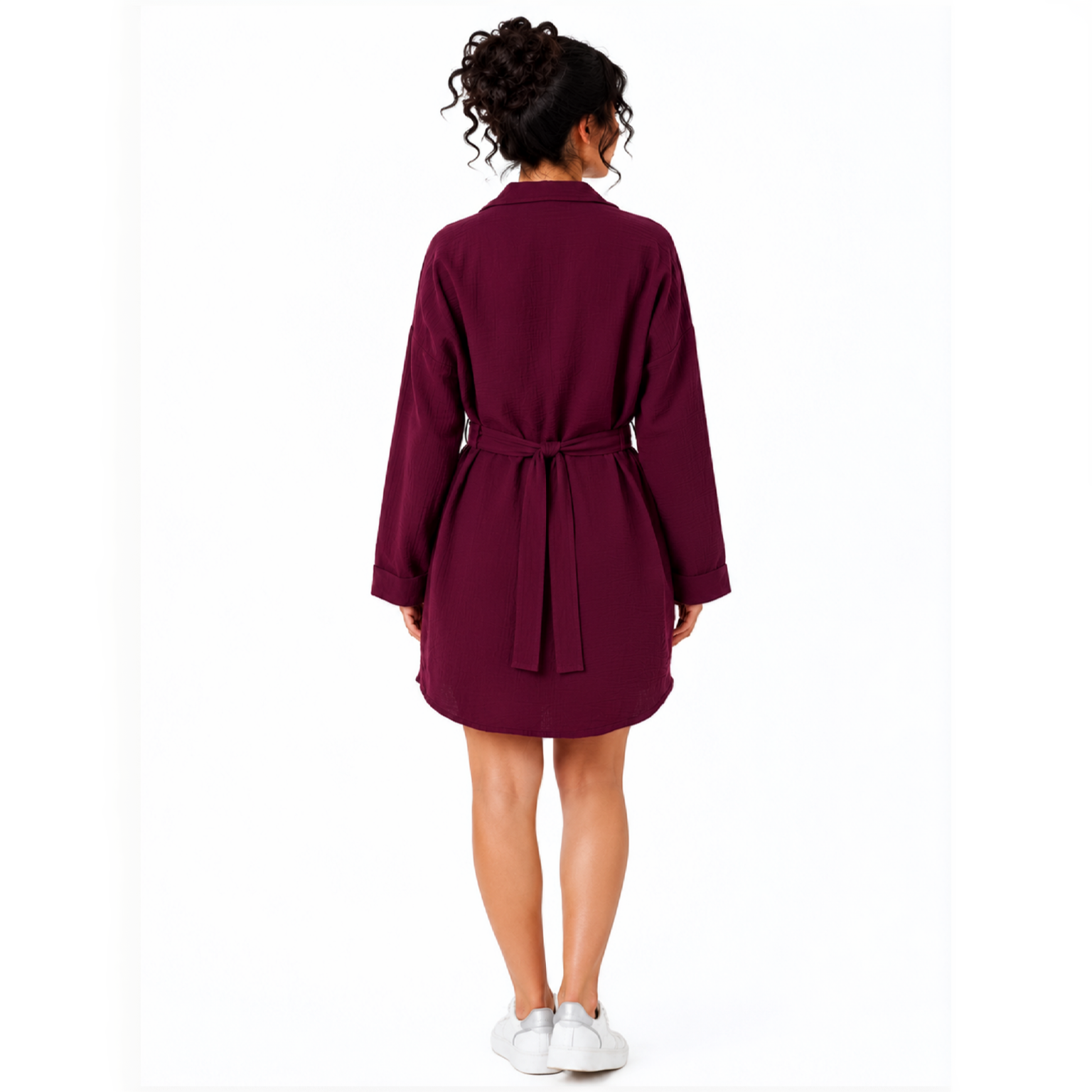 Willow Shirt Tunic, Burgundy