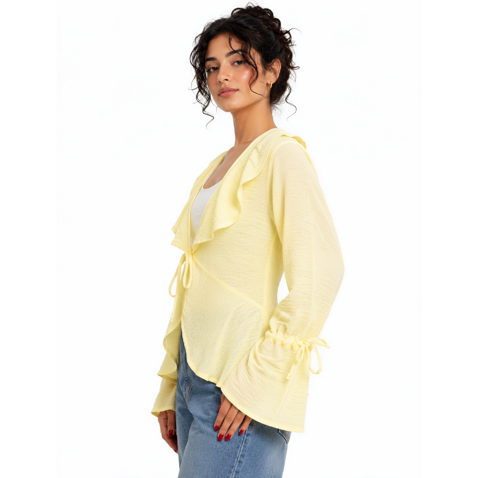 Hazel Bell Sleeve Blouse, Yellow