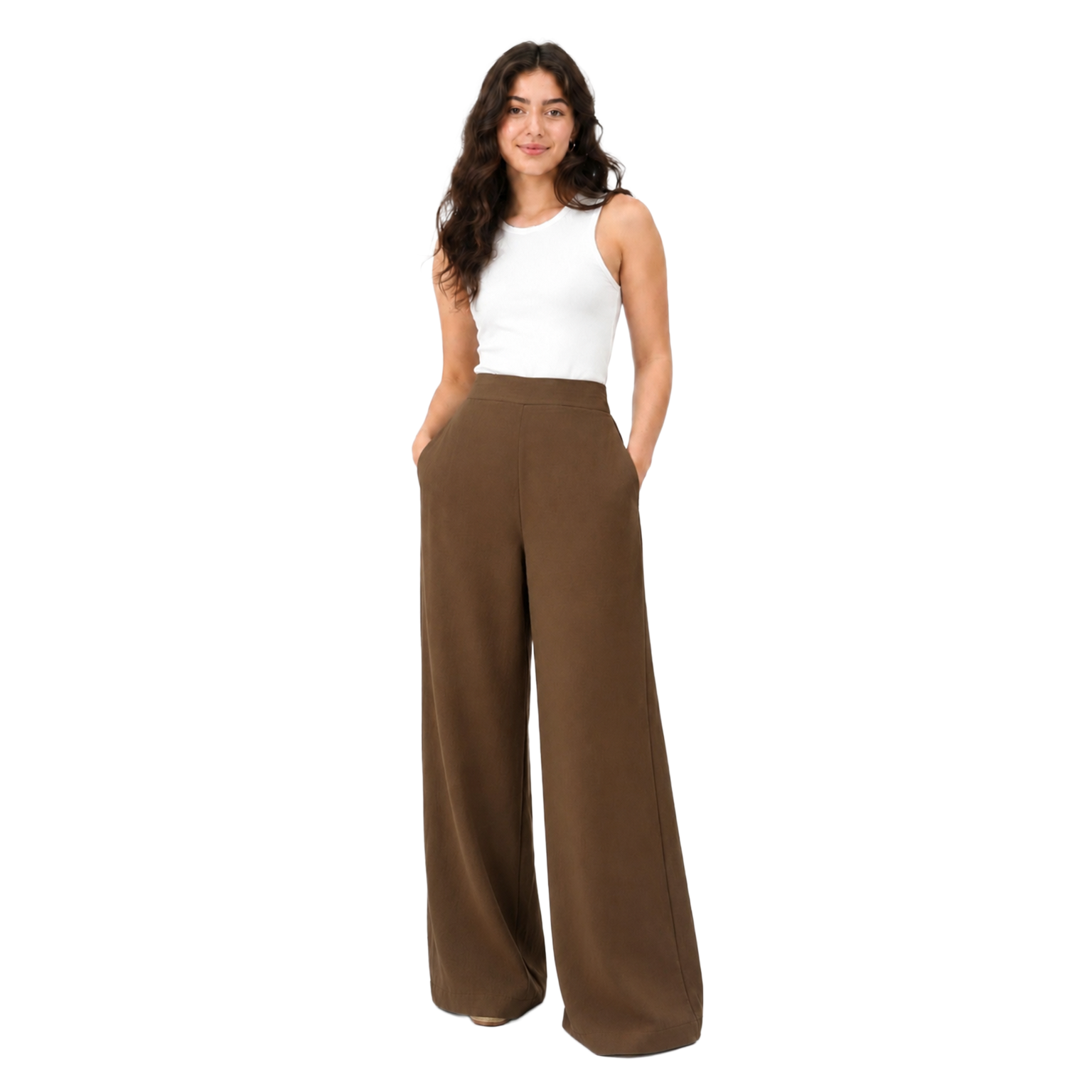 Sienna Linen Pants, Brown