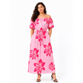Flowery Square\Off Shoulder Neck, Dress
