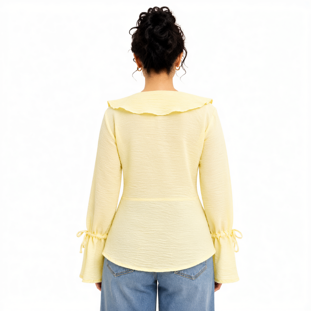 Hazel Bell Sleeve Blouse, Yellow