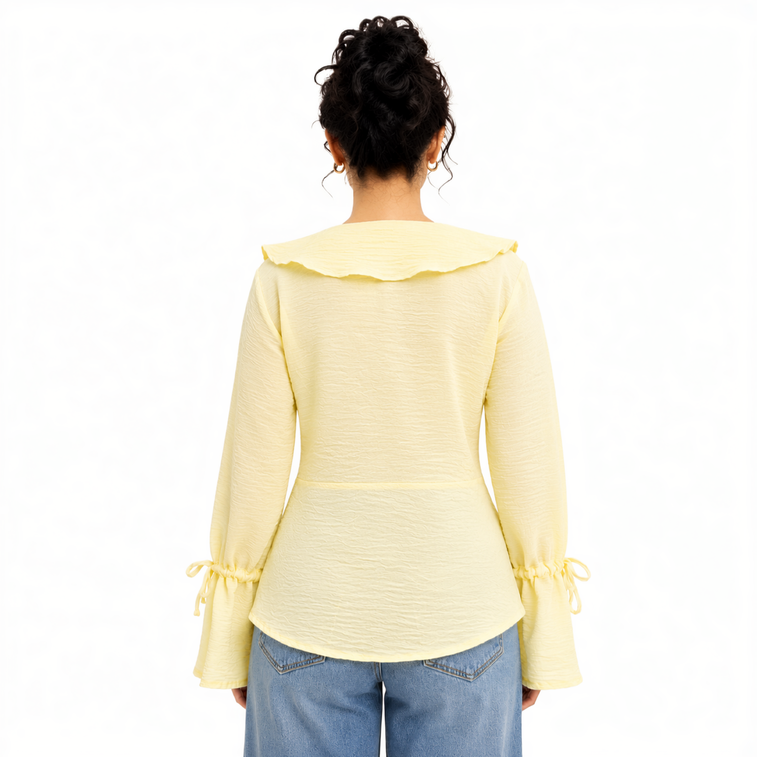 Hazel Bell Sleeve Blouse, Yellow