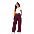 Pleora Wrap Pants, Burgundy