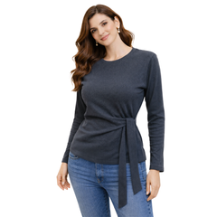 Midnight Tie Top, Grey