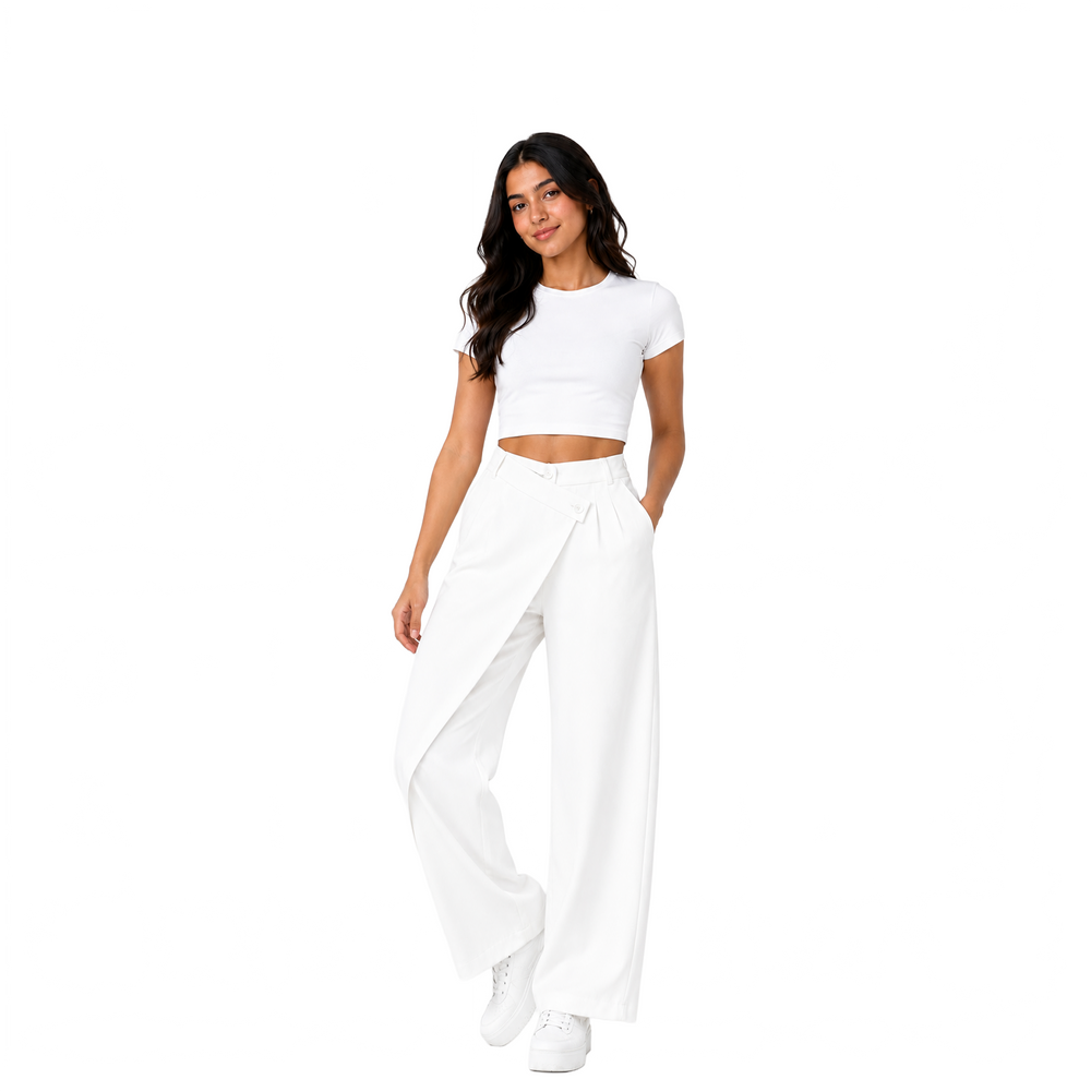 Pleora Wrap Pants, White