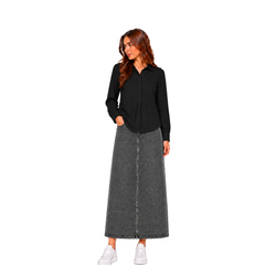 Twist Waist Blouse, Black