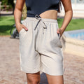 La Reine Beige Linen Shorts