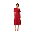 Célune Lycra Dress, Dark Red