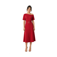 Célune Lycra Dress, Dark Red