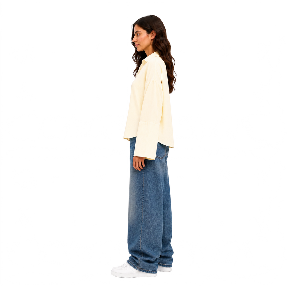 Sorel Linen Oversized Blouse, Butter Yellow