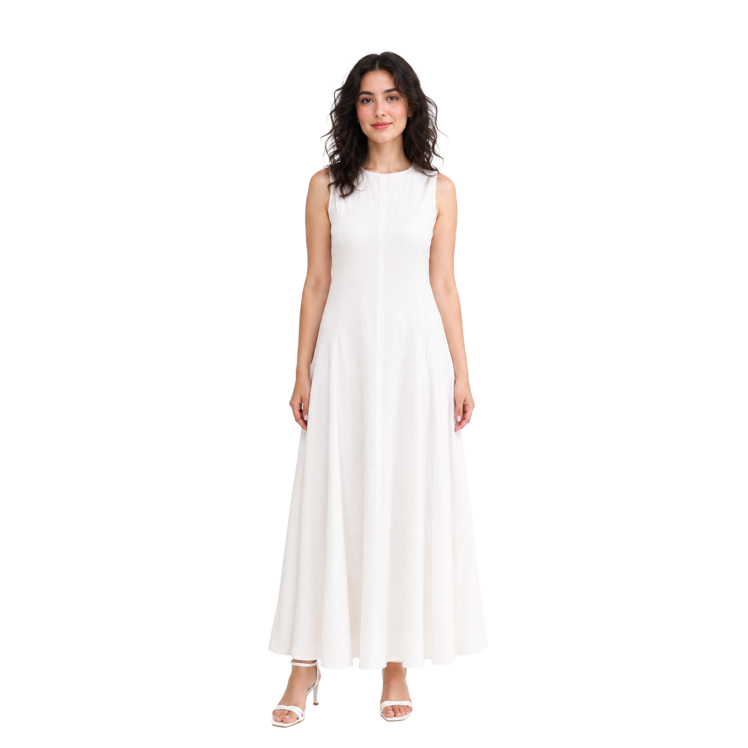 Essence Riviera Linen Dress, Beige