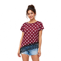 Willow Dot Lace Top, Burgundy
