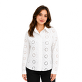 Pearl Garden Embroidered Top, White