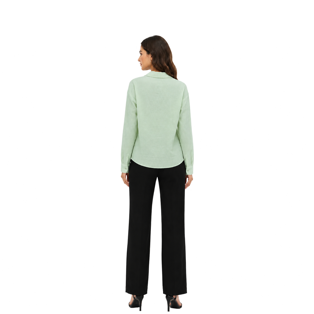 Twist Waist Blouse, Mint Green