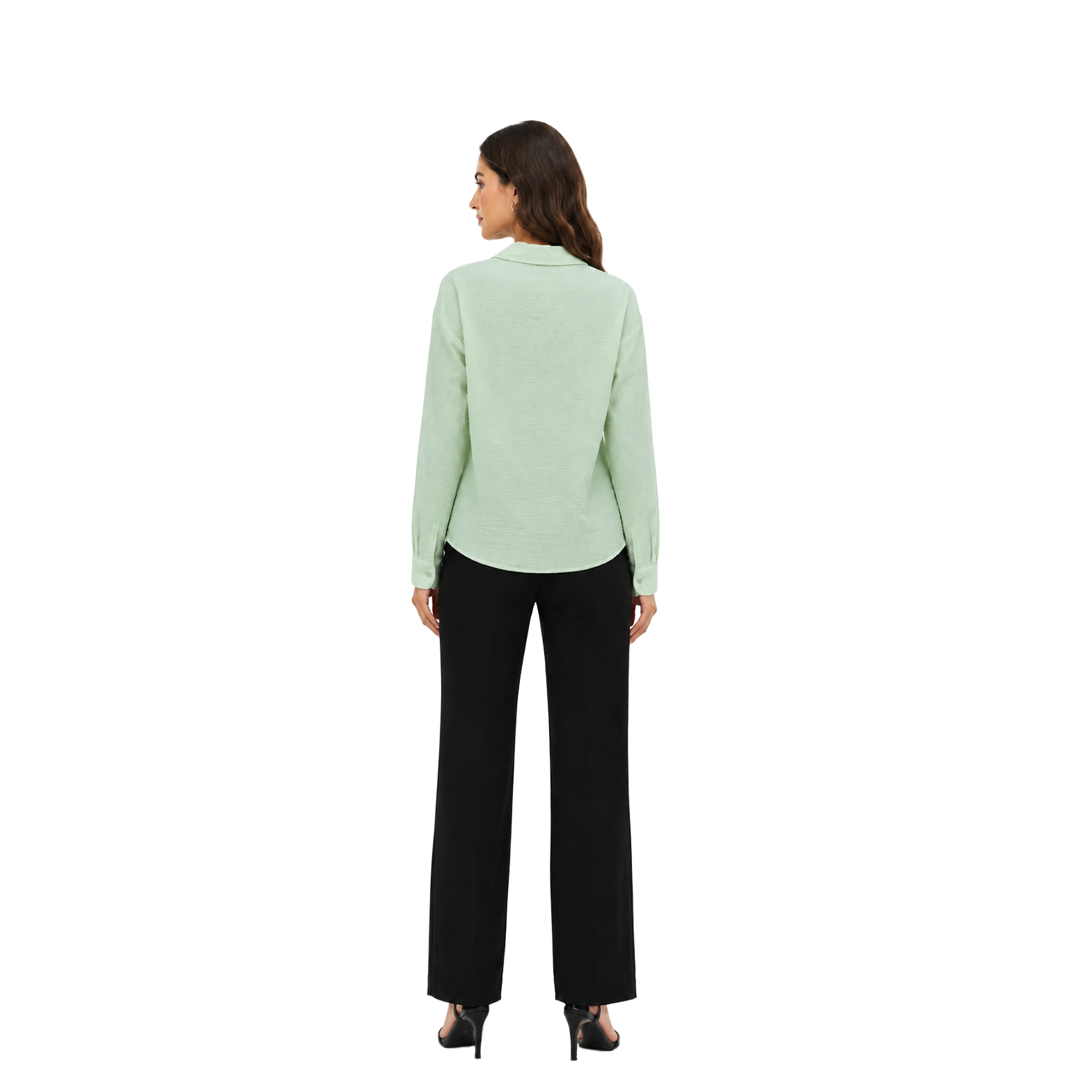 Twist Waist Blouse, Mint Green