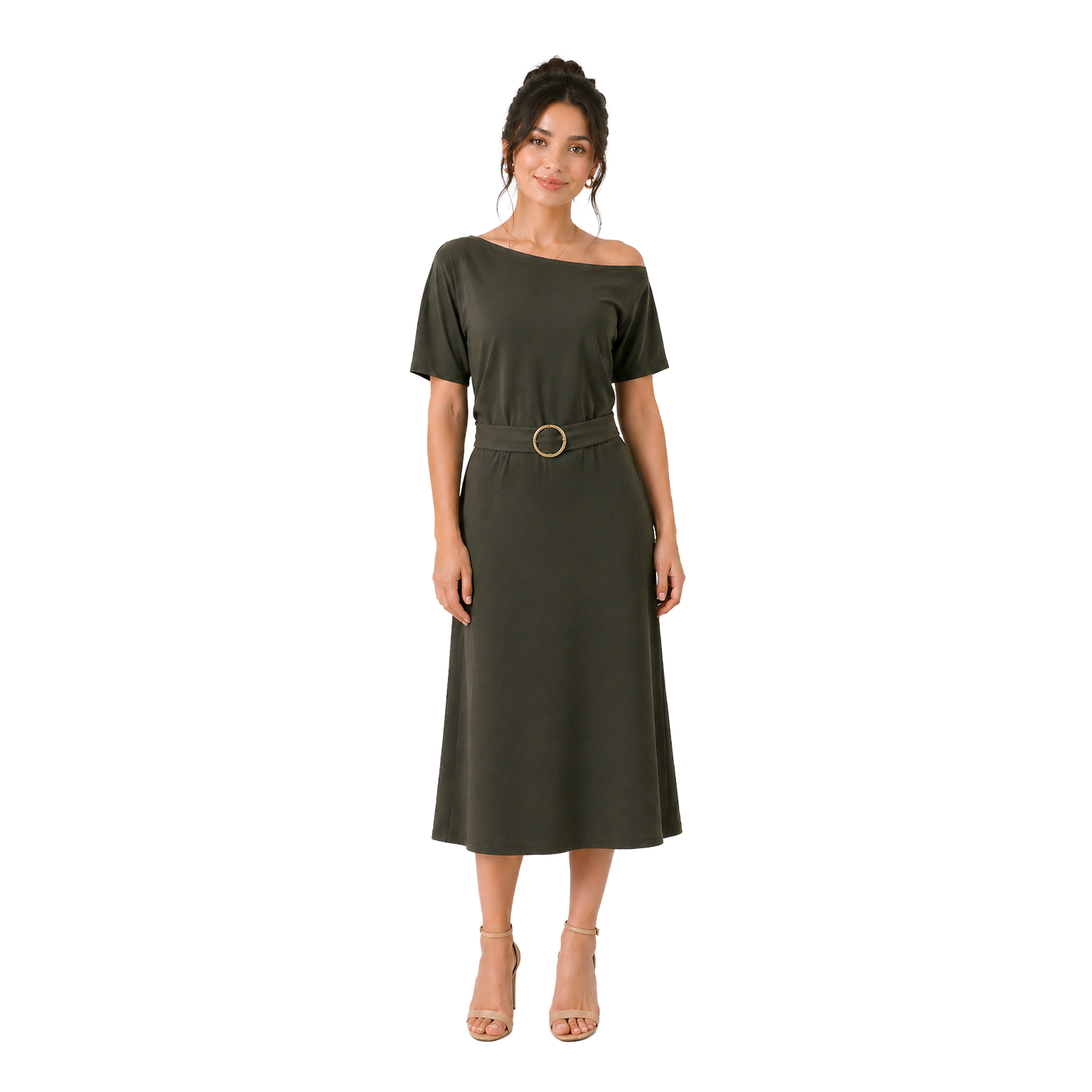 Célune Lycra Dress, Olive