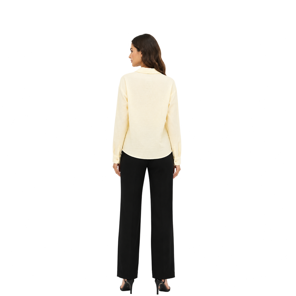 Twist Waist Blouse, Yellow