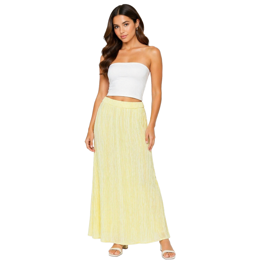 Crinkly Skirt, Yellow