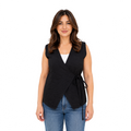 Elara Wrap Vest, Black