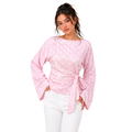 Polka Wrap Blouse, Rose