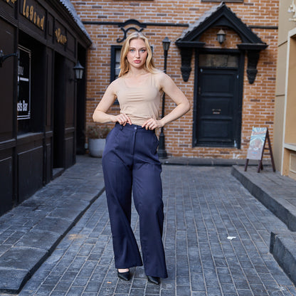 La Reine Classic Blue Black Straight Leg