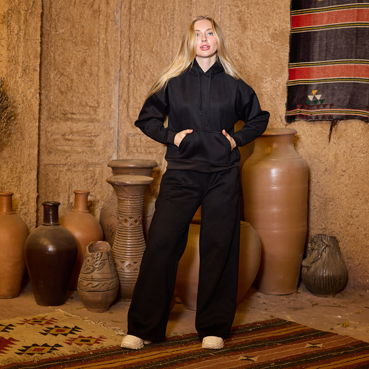 La Reine Black Premium Essential Hoodie