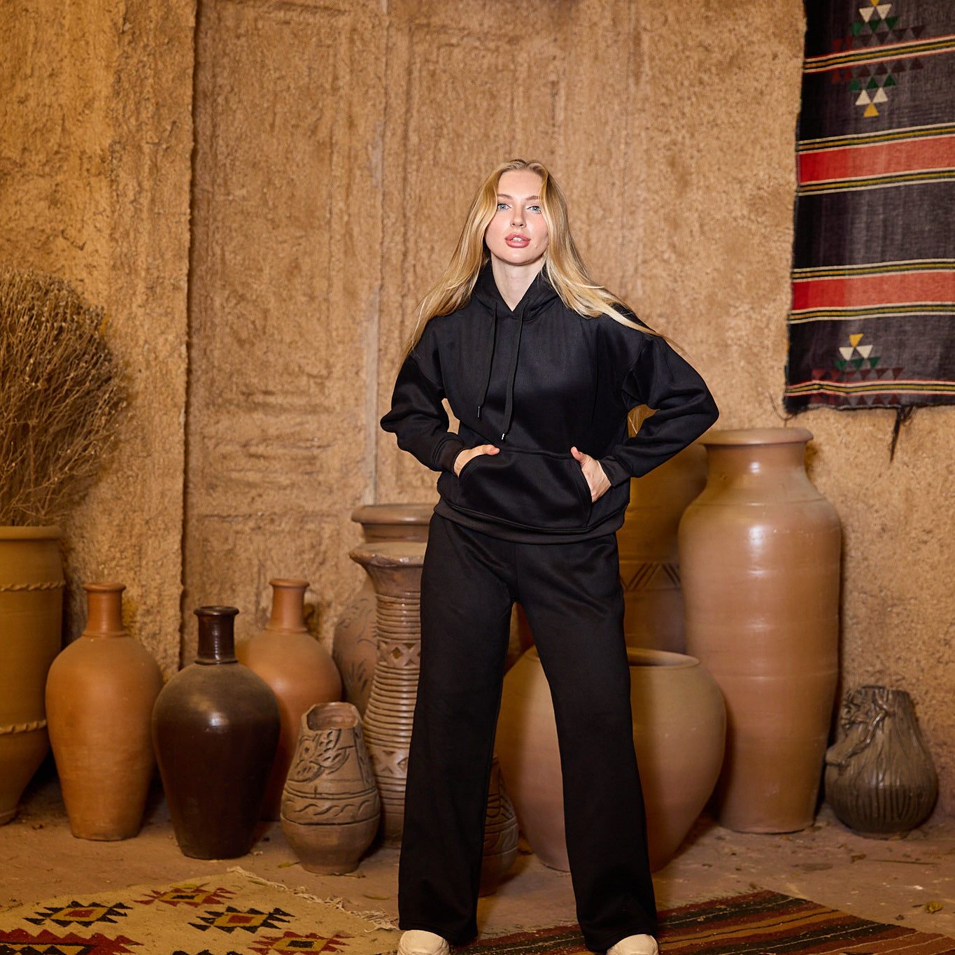 La Reine Black Premium Essential Hoodie