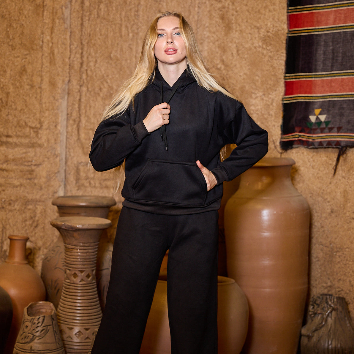 La Reine Black Premium Essential Hoodie