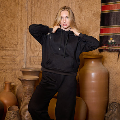 La Reine Black Premium Essential Hoodie