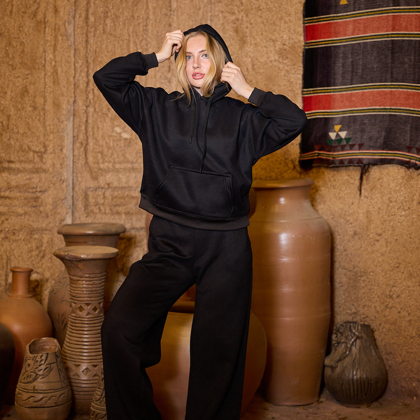 La Reine Black Premium Essential Hoodie