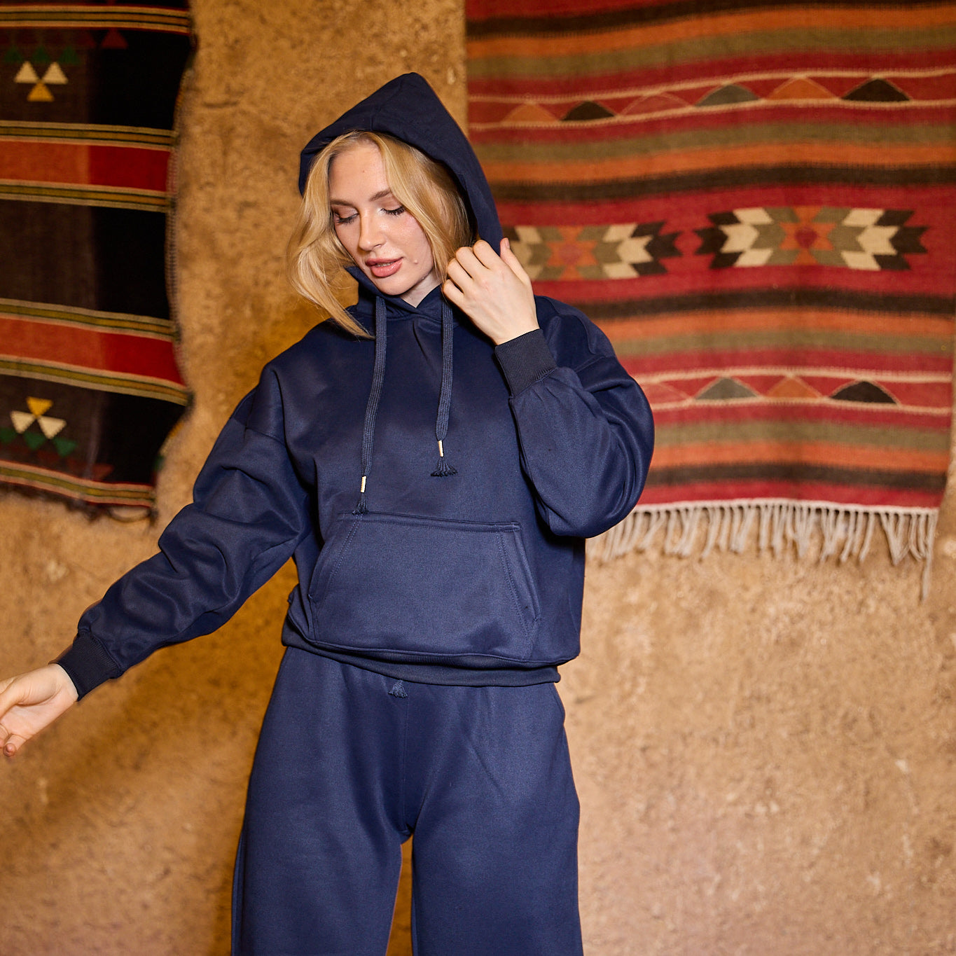 La Reine Blue Black Premium Essential Hoodie