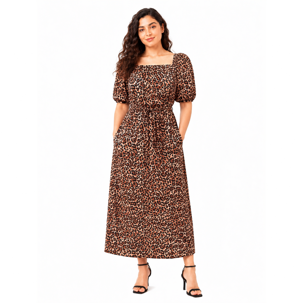 Savana Square\Off Shoulder Neck, Dress