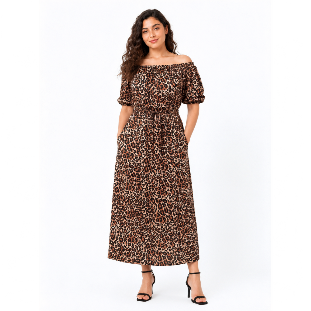 Savana Square\Off Shoulder Neck, Dress