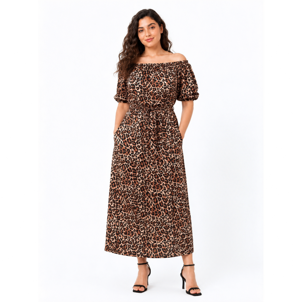 Savana Square\Off Shoulder Neck, Dress