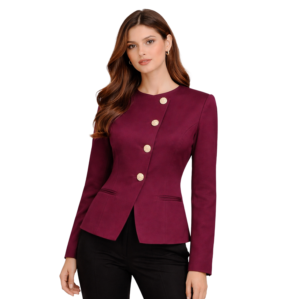 Elora Blazer, Burgundy