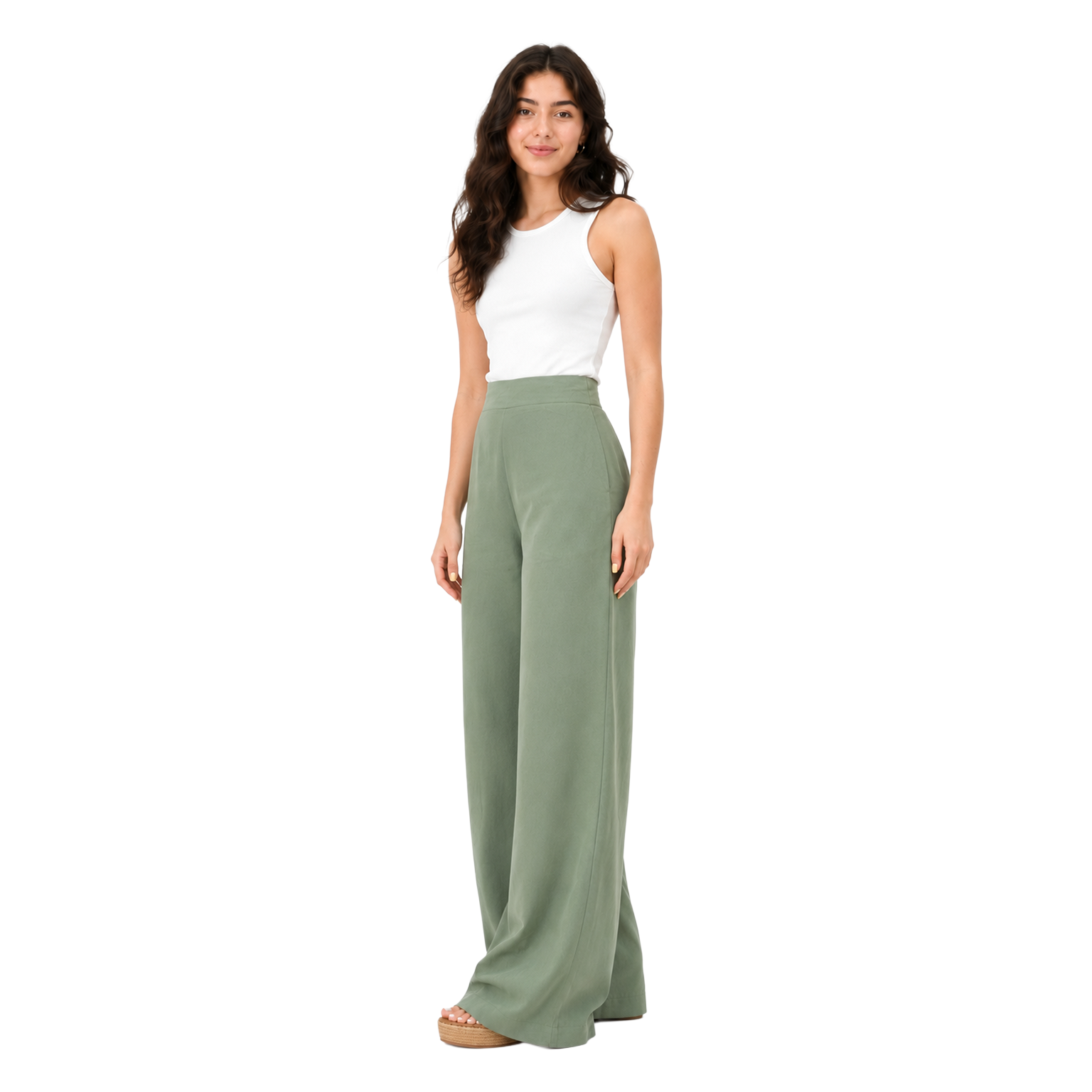 Sienna Linen Pants, Olive
