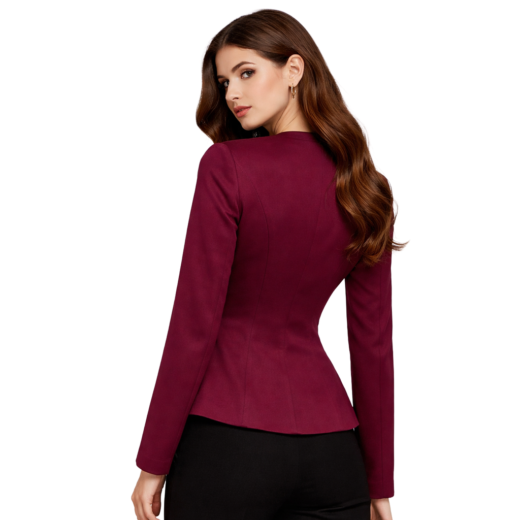 Elora Blazer, Burgundy