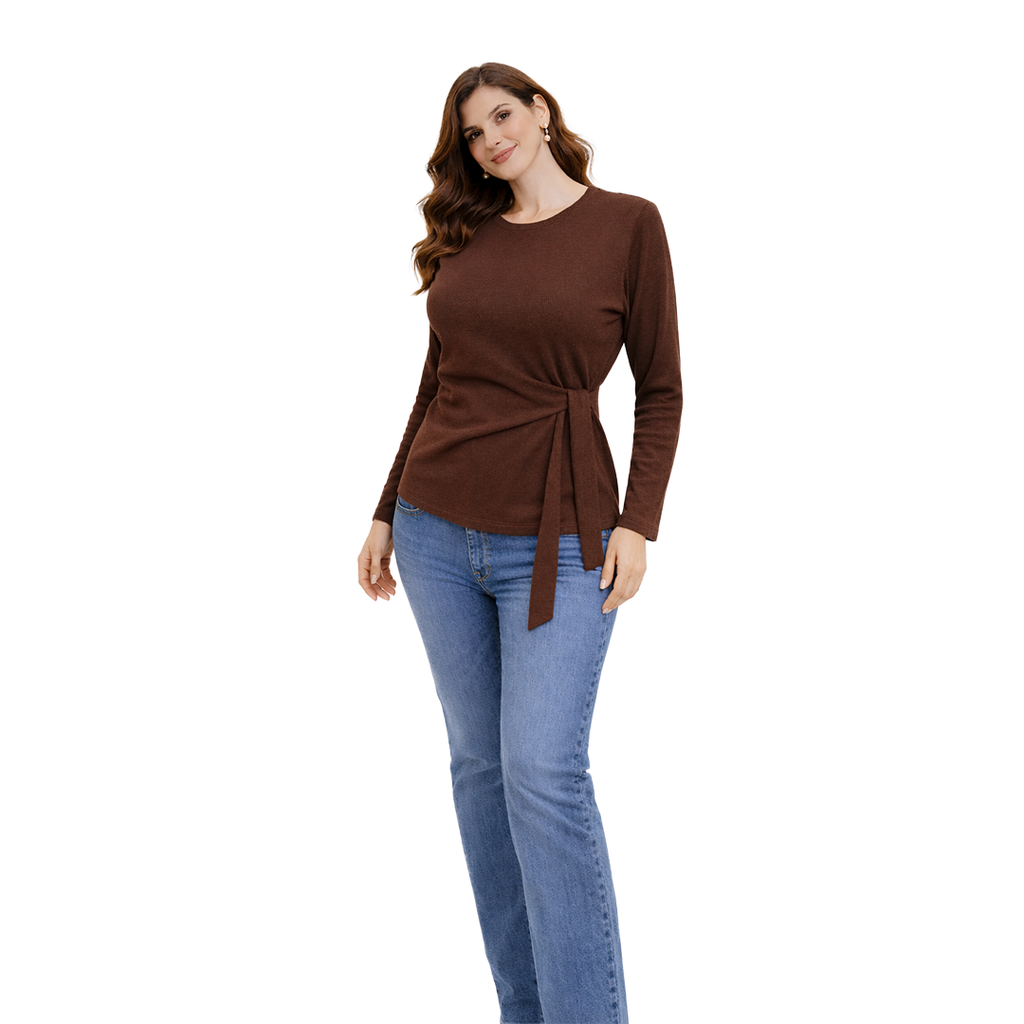 Midnight Tie Top, Brown