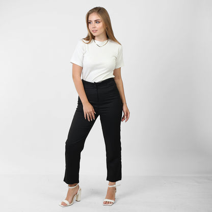 La Reine Classic Narrow Leg Black Pants