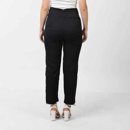 La Reine Classic Narrow Leg Black Pants